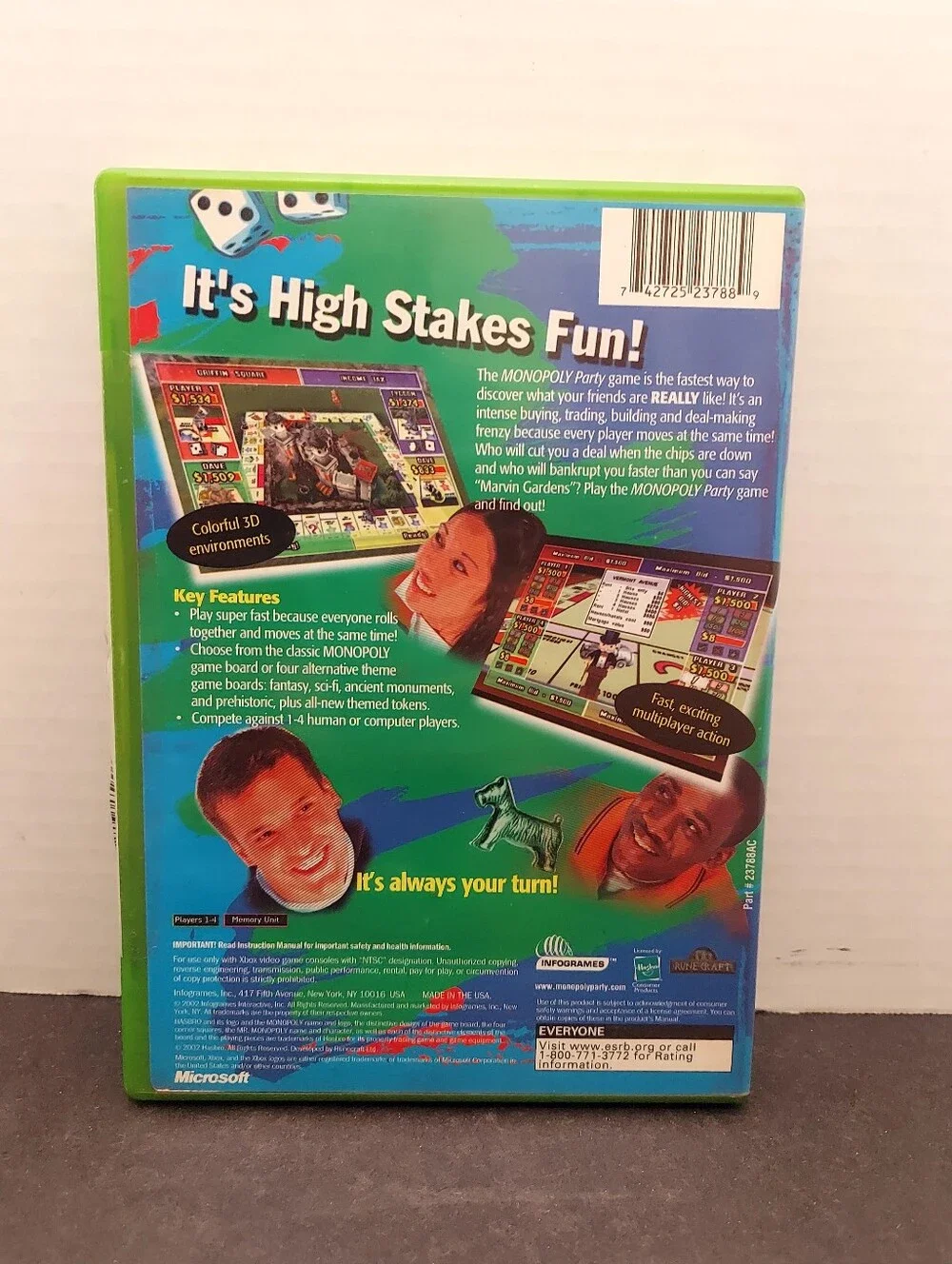 Monopoly Party Xbox CIB Monopoly Party original Xbox Complete with manual og